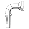 Фланец SFL D=44.5 DN=20 (90°) long drop (L=100 мм)