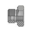 Адаптер BSP(ш) 1/2" - BSPP(F) 1/4" L=24