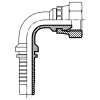 Фитинг BSP (г) 1" DN=25 (90°) INOX