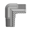 Адаптер 90° BSP(ш) 1/4" - NPT(ш) 1/4"