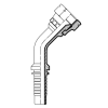Фитинг JIS(KOMATSU) 30x1.5 DN=20 (45°) S36