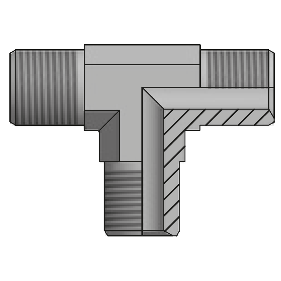 Адаптер тройник BSP(ш) 3/4"-1"-3/4"