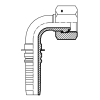 Фитинг BSP (г) 1.1/2" DN=40 (90°) InterLock