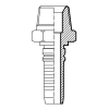 Фитинг NPTF (ш) 1/2" DN=12 (0°) InterLock WB INOX
