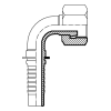 Фитинг ORFS (г) 1.3/16" DN=12 (90°)