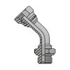 Адаптер 45° BSP(г) 1/4" - BSP(ш) 1/4"