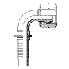 Фитинг DKOL (г) 12x1.0 DN=06 (90°) S17