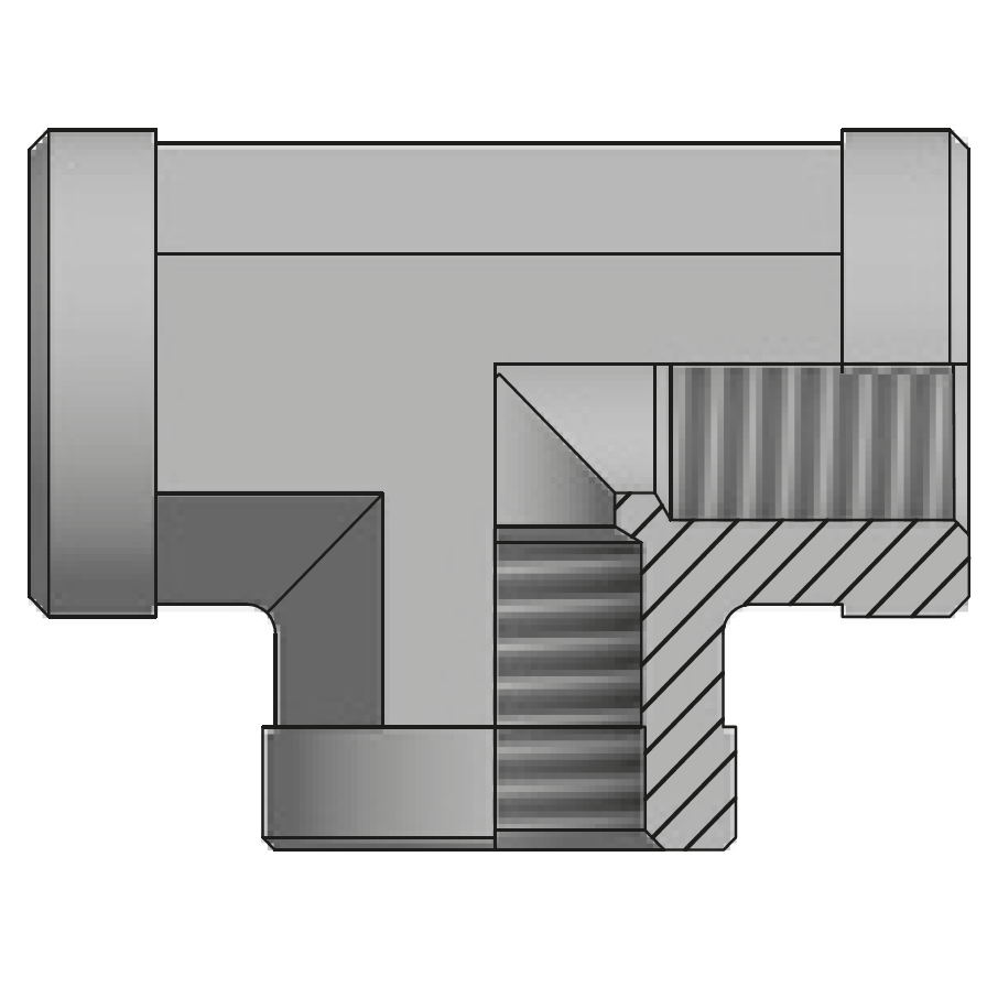 Адаптер тройник BSPP(F) 1/2"