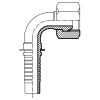 Фитинг BSP (г) 1/2" DN=12 (90°) (O-Ring slip-on nut)