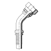 Фитинг JIS(TOYOTA) 1/4" DN=06 (45°) без гайки под ключ