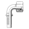 Фитинг DKOS (г) 14x1.5 DN=05 (90°) S17